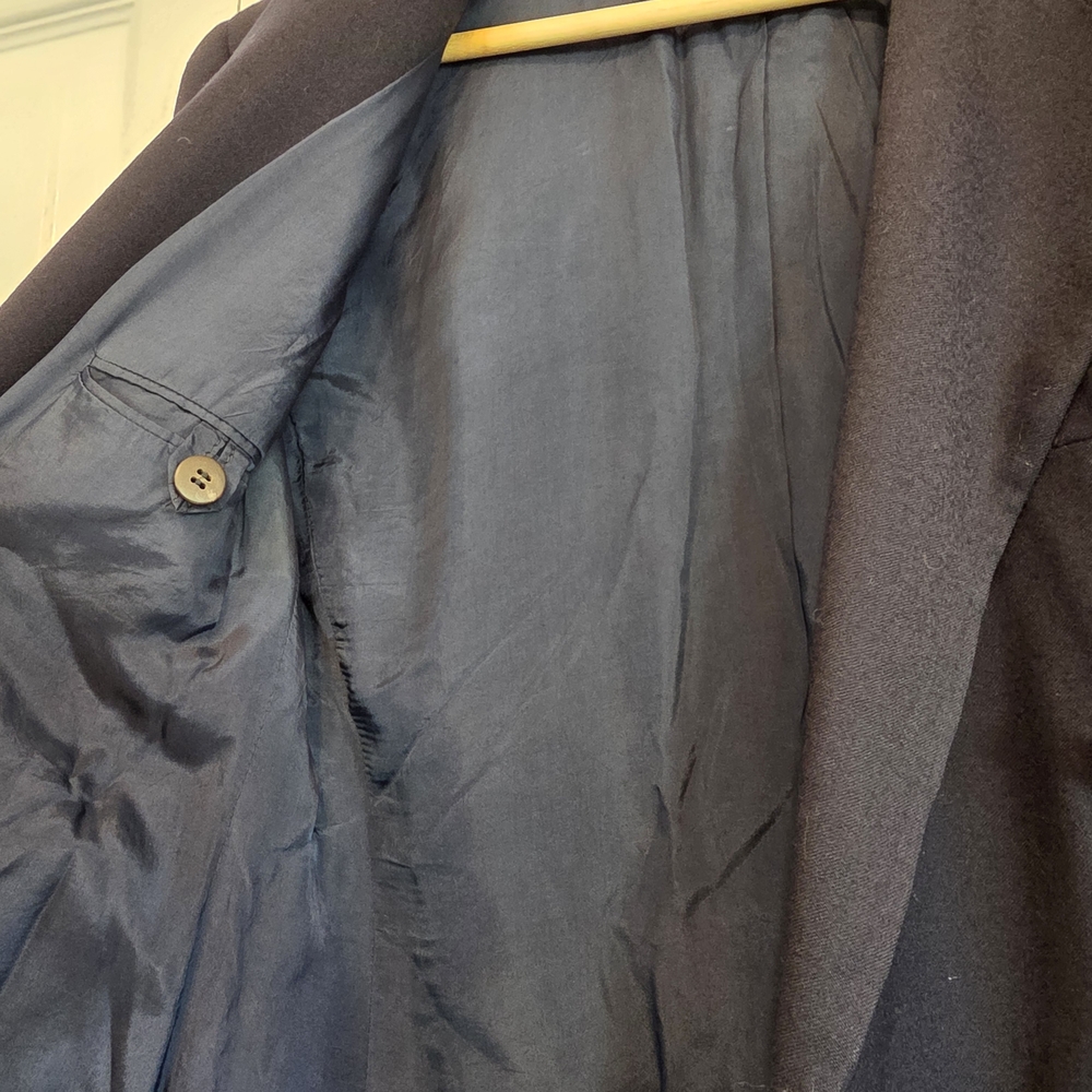 VTG Ralph Lauren Blue Label Wool Blazer Navy Blue Double Breasted Gold Buttons - Picture 8 of 11